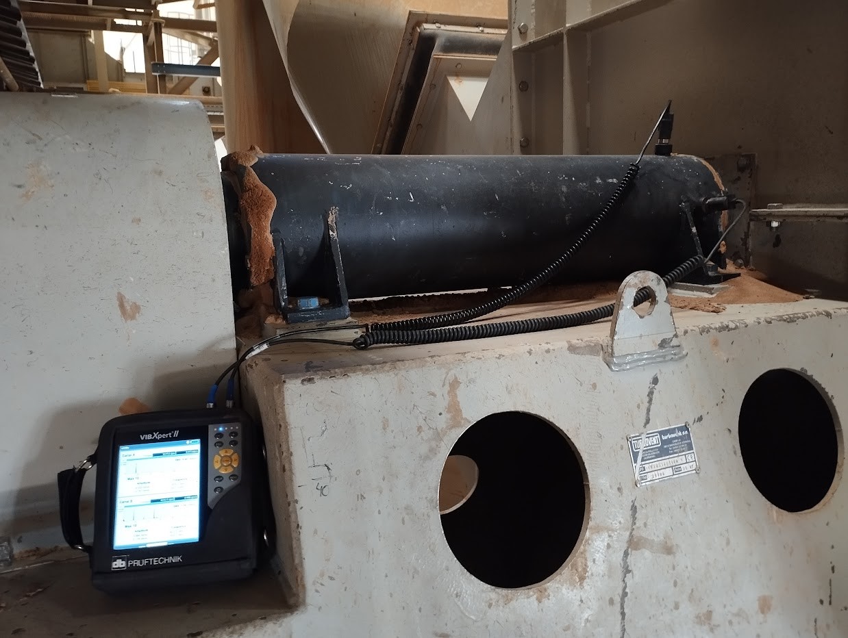 Équilibrage dynamique palier double capteurs par VIBALTEQ